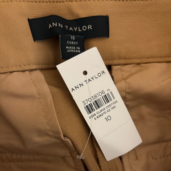 Ann Taylor The Button Pencil Pants Twill Straight Office Timeless Curvy - Picture 10 of 10